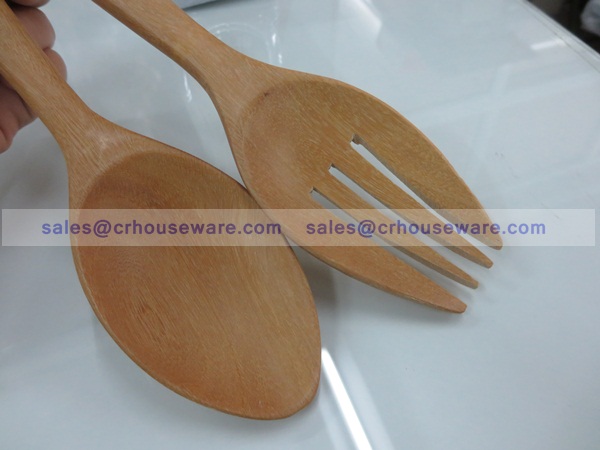 ช้อนส้อมไม้สลัด(ขาว) JW-521W