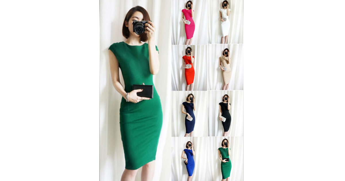 สินค้าพรีออเดอร์ ชุดเดรสแฟชั่นสไตล์เรียบหรู 8 สี 5ไซส รหัส PO-Dress-005