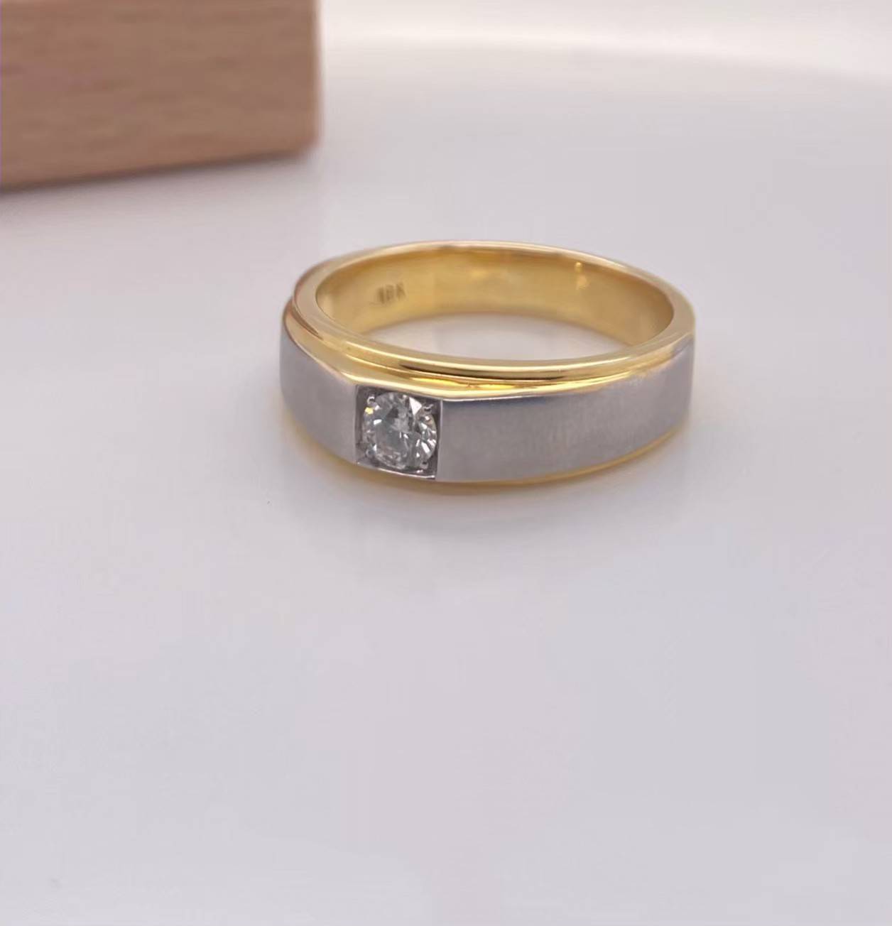 แหวนเพชรปลอกมีดGold 18K 8.02g D 1/28 ct