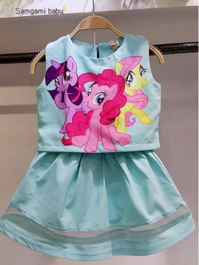 เดรสลายการ์ตูน ลายโพนี่ ยูนิคอน