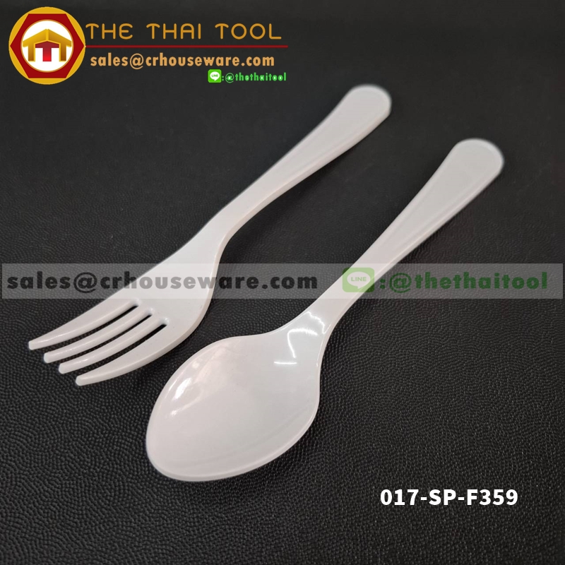 ช้อน-ส้อมเด็กหัดทาน ช้อนส้อมฝึกเด็กทานอาหาร ช้อน-ส้อมเมลามีนเด็ก 017-SP-F359