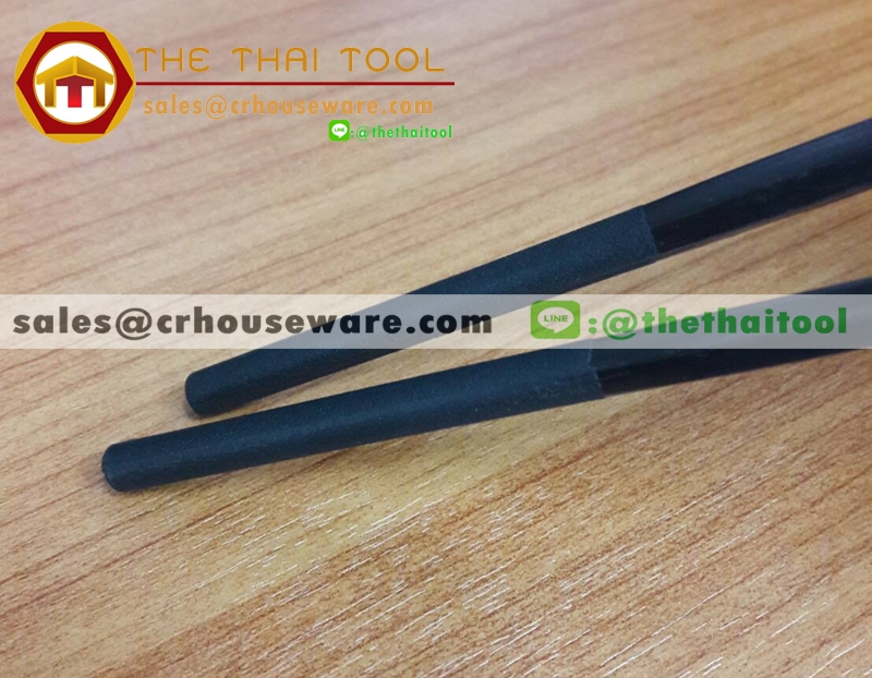 ตะเกียบชาบู ทนร้อน 200 องศา สีดำ 9.5 นิ้ว, Made in Thailand Simple Reusable VALOX Resin Non-roll Black Chopsticks in Japanese Shabu Shabu Asian Style with Heat Resistance
