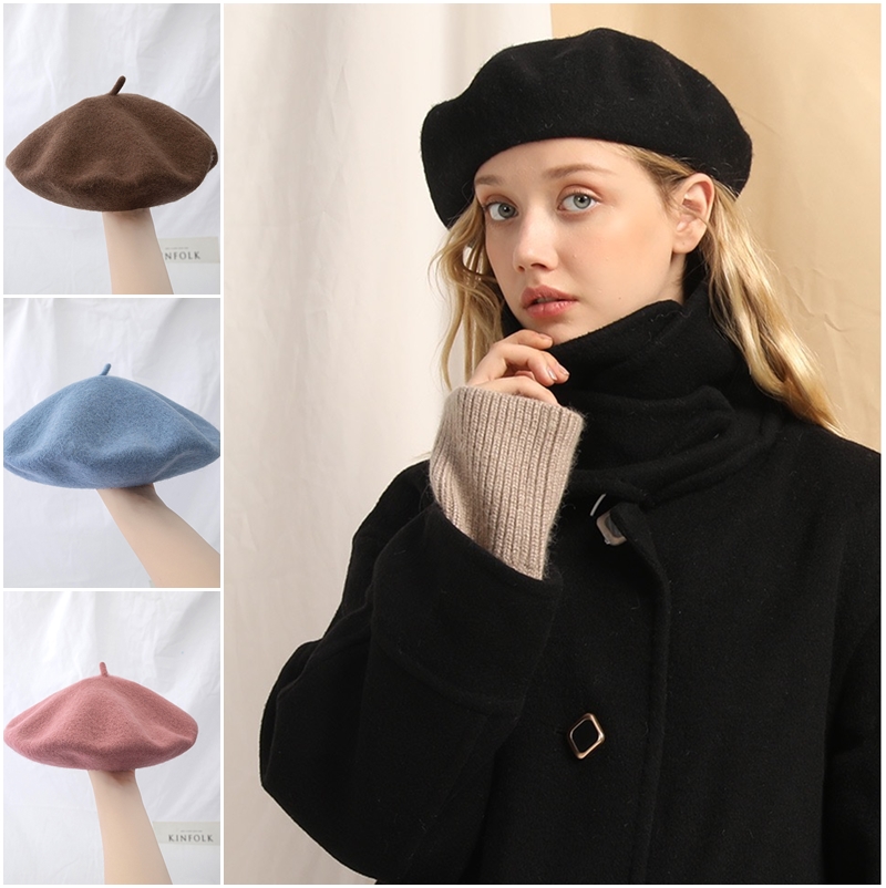 หมวกเบเร่ต์ผ้าขนสัตว์ Wool มี 17 สี
