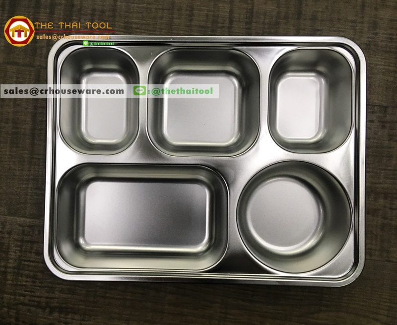 ถาดหลุม 5 ช่อง เหลี่ยมใหญ่ พร้อมฝา T-222846,ถาดหลุมโรงพยาบาล,