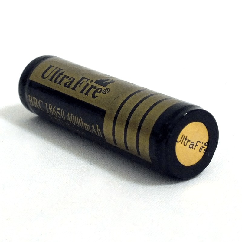 ถ่านชาร์ต Ultrafire 18650 3.7V 4000 mAh มีวงจรป้องกัน ( สีทอง )