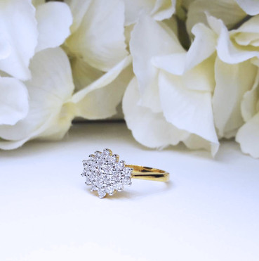 สั่งผลิตเพชรเบลเยี่ยมคัท แหวนแต่งงาน แหวนหมั้น ใส่เที่ยว ออกงาน แหวนทองคำ 18K เพชรแท้ 0.73 กะรัต 4.37 กรัม น้ำ 99 ราคาถูกมาก มีใบรับประกันค่ะ
