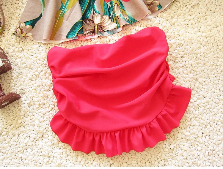 สินค้าพร้อมส่ง ชุดว่ายน้ำ เด็กหญิง เซ็ต 3 ชิ้น สไตล์ลายดอก