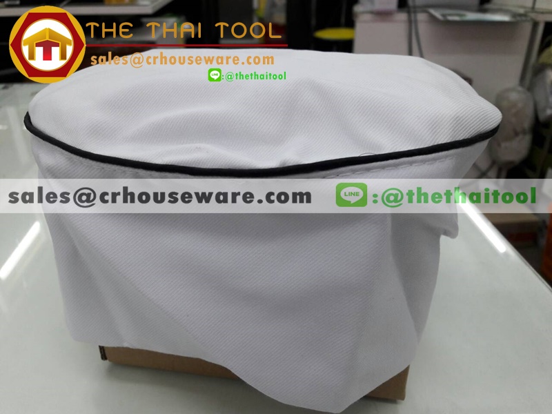 หมวกเชฟ Hat Chef 044-PKP-38 สีขาว ขอบดำ