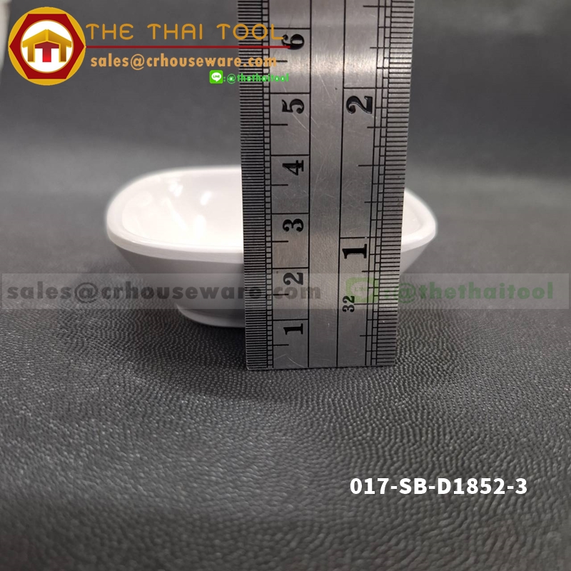 ถ้วยน้ำจิ้มสี่เหลี่ยม เมลามีน 3 นิ้ว