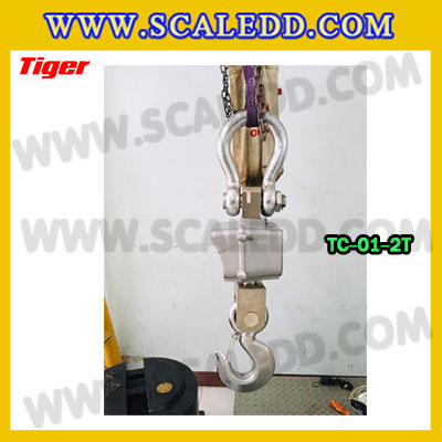 ตาชั่งแขวน2ตัน เครื่องชั่งแขวน2ตัน เครื่องชั่งแขวน2000kg เครื่องชั่งแขวนดิจิตอล2000kg พิกัด 2000kg ค่าละเอียด 0.5kg ตะขอหมุนได้360องศา เครื่องชั่งแขวนยี่ห้อ TIGER รุ่น TC-01