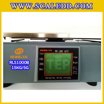 RLS1000B 15kg เครื่องชั่งคำนวณราคาดิจิตอลและพิมพ์สติ๊กเกอร์บาร์โค้ดรุ่น RLS1000B 15kg เครื่องชั่งดิจิตอล15kg เครื่องชั่งคำนวณราคา Pricing Label Scale เครื่องชั่ง15kg ความละเอียด 5g Rongta รุ่น RLS1000(ไม่มีคอเสา) (ผ่านตรวจรับรองจากสำนักกองชั่งตวงวัด)