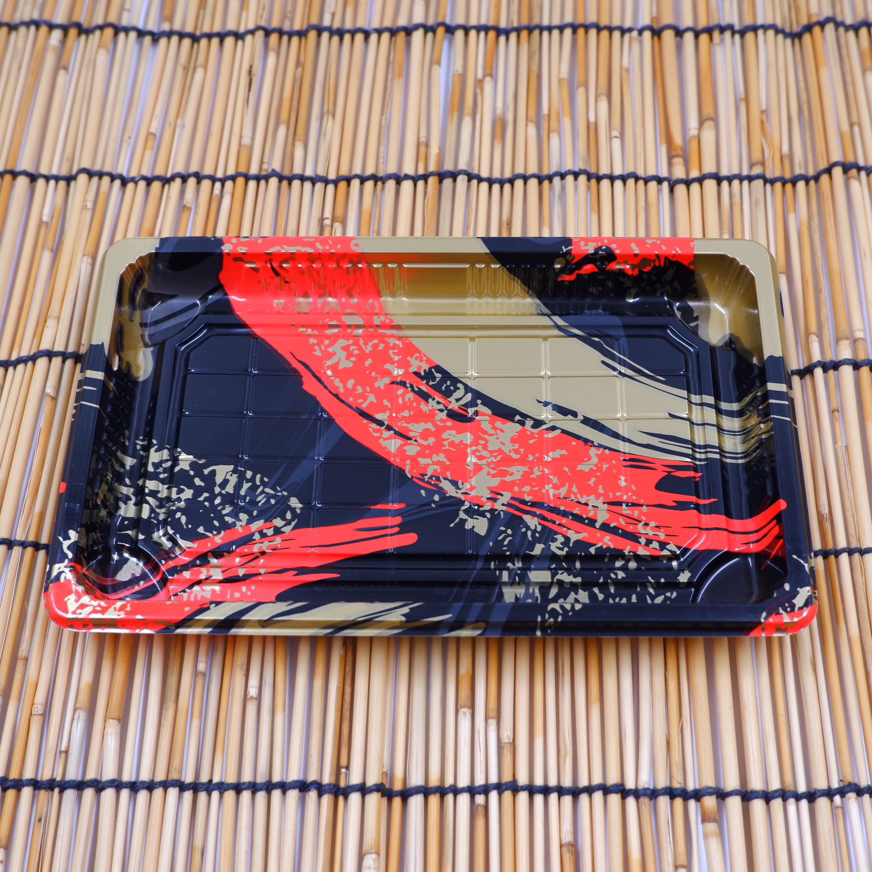 ถาดใส่ซูชิ กล่องใส่ซูชิ SM-1107 Red-Gold (50 pcs.)