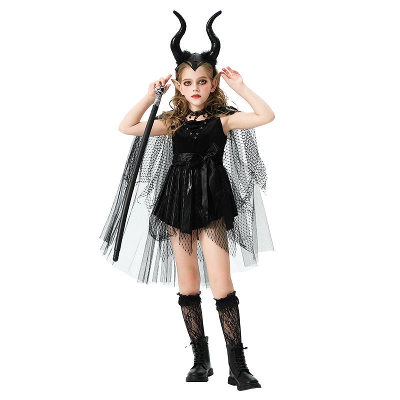 friendly4kid พร้อมส่ง ชุดฮาโลวีน haloween เดรสยาว ค้างคาว