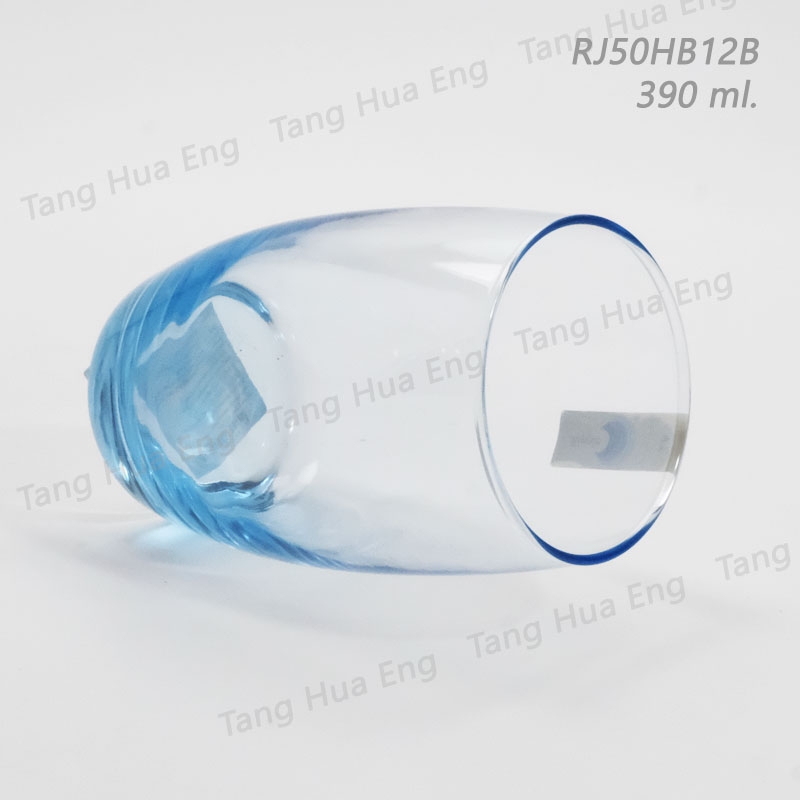 ( 6 ใบ ) แก้วไฮบอล สีฟ้า Ripple Hi-Ball 390 ml Blue # RJ50HB12B