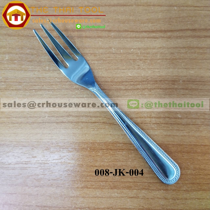 ส้อมจิ้มผลไม้สแตนเลส ส้อมจิ้มผลไม้จากัวร์ ลายเอมเมอรัลด์ (1โหล/12คัน)