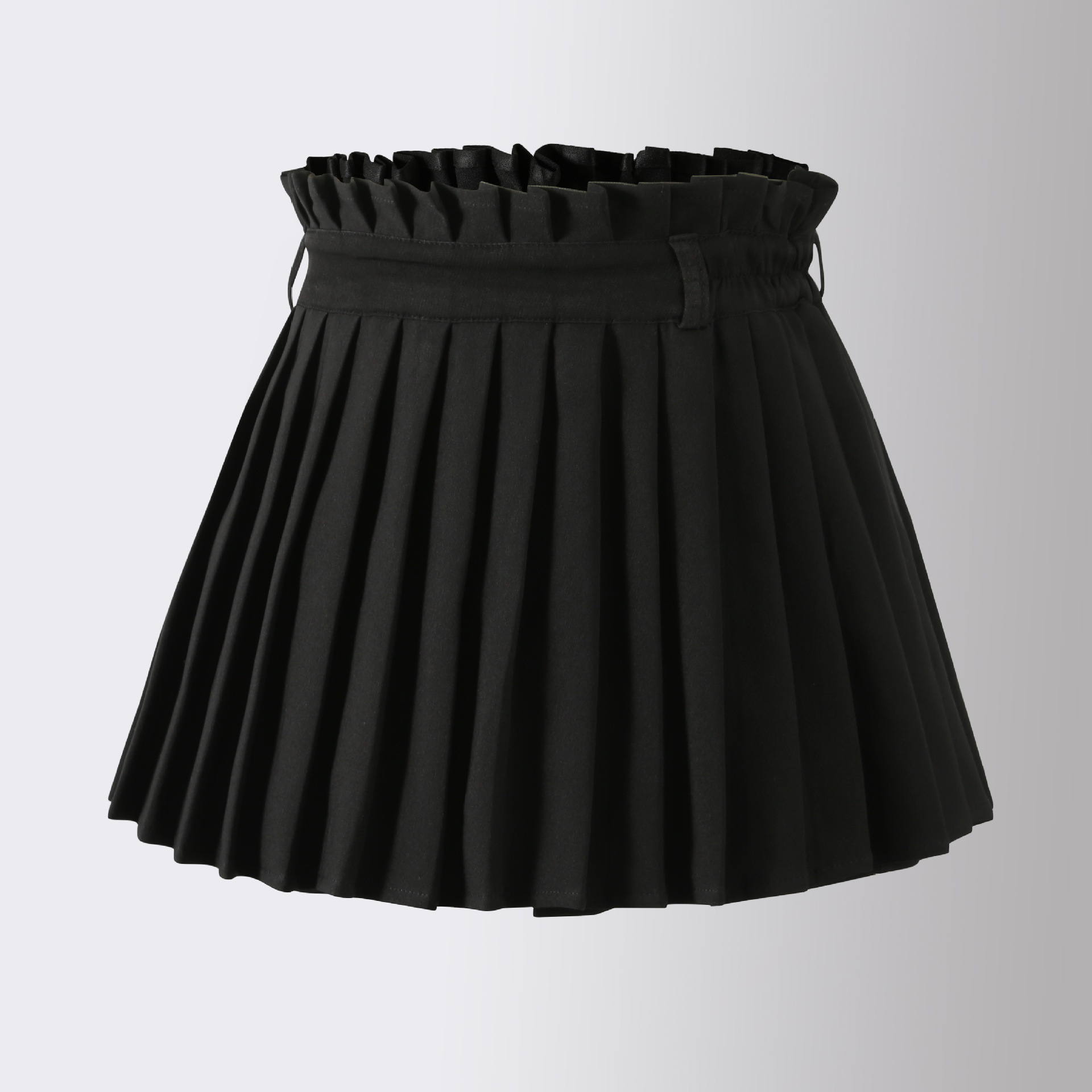 friendly4kid พร้อมส่ง กระโปรง เด็กอัดพลีท ทรงสั้น มีซับในกางเกง ลายพื้น เกรดคุณภาพ แบบสั้น พองฟู