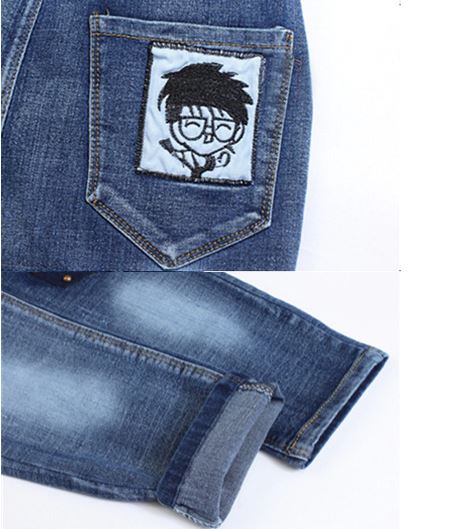 สินค้าพร้อมส่ง กางเกงยีนส์เด็กชาย แต่งลาย