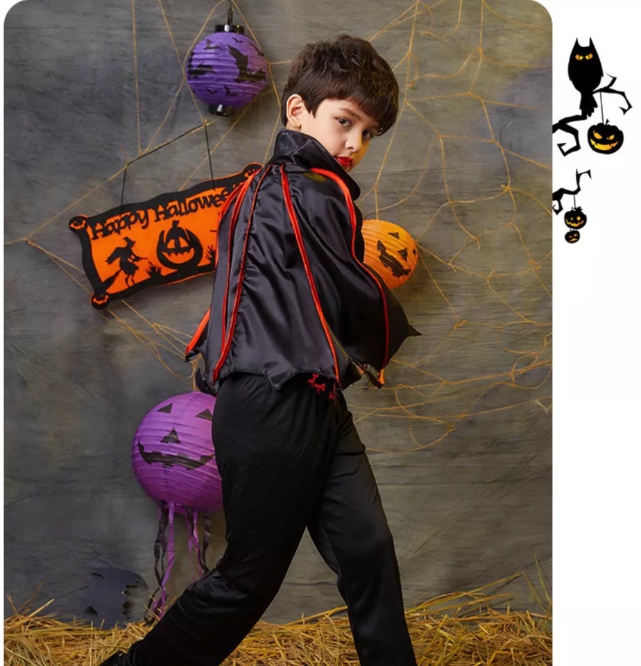 friendly4kid ชุดฮาโลวีน haloween ชาย แวมไพร์ แดรกคูล่า พร้อมผ้าคลุม