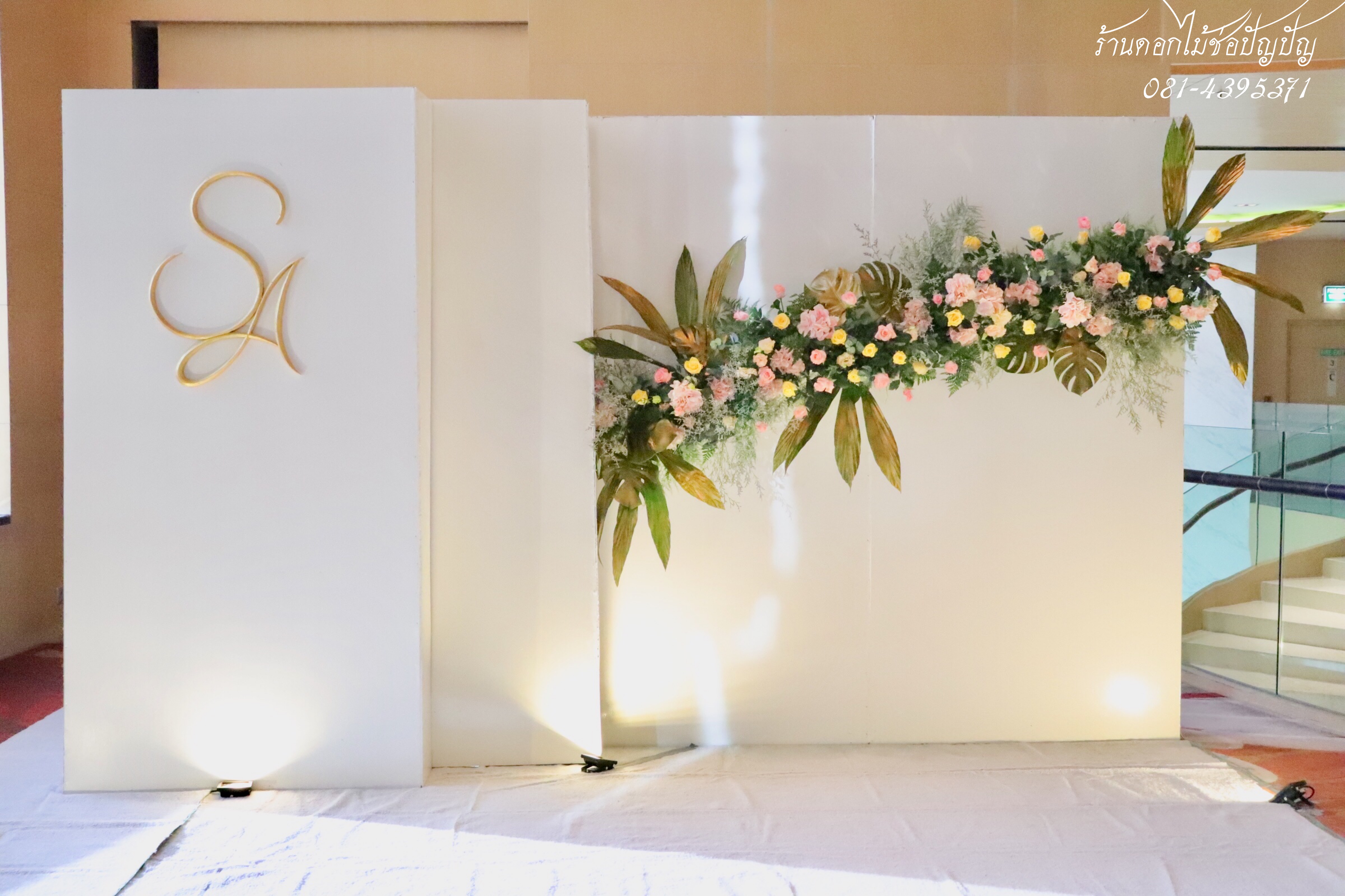 Backdrop งานมงคลสมรสโรงแรมแมริออท สุขุมวิท