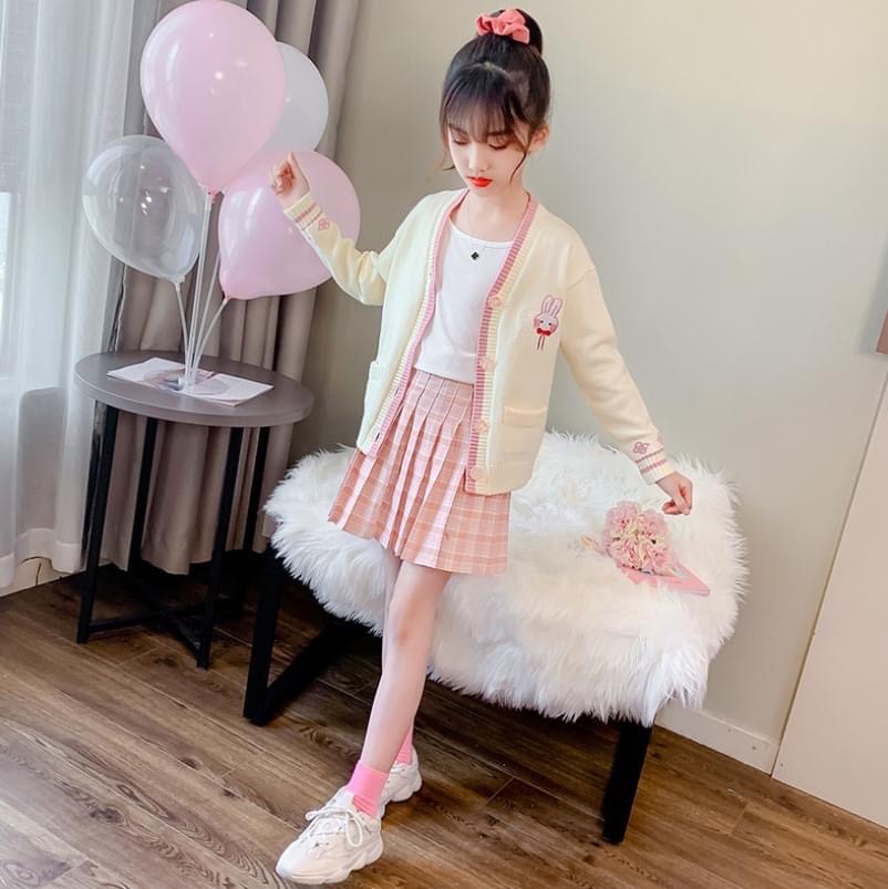 F-กันหนาว: เสื้อกันหนาวเด็ก ไหมพรม คาดิแกน สีพาสเทล