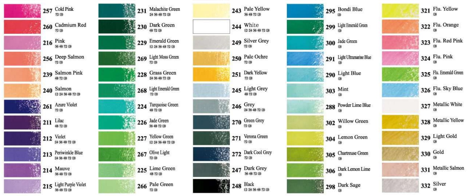 สีชอล์คน้ำมัน Mungyo Artists' Soft Oil Pastel 120สี กล่องไม้