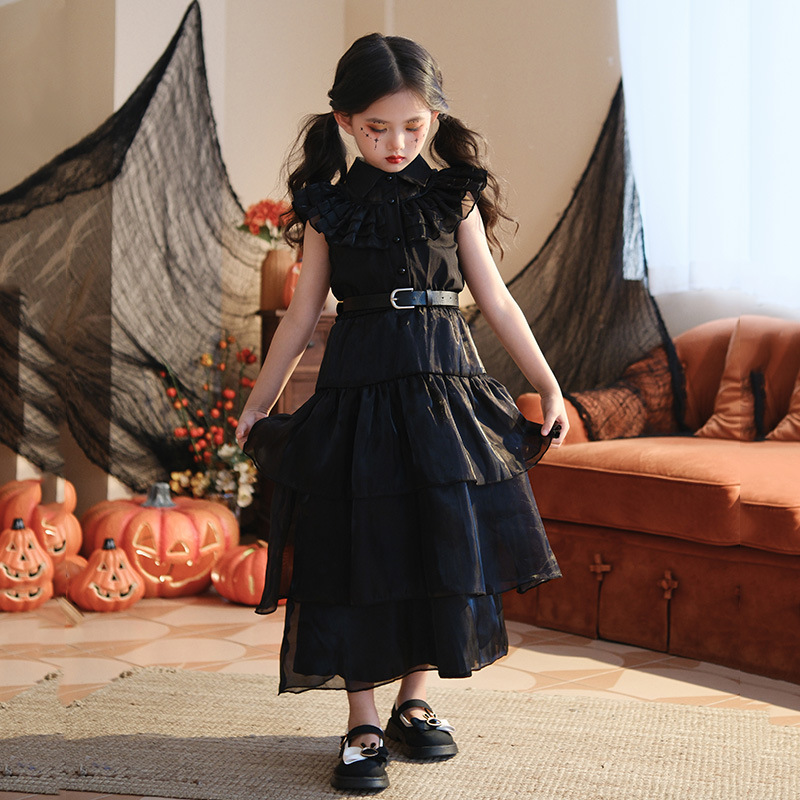 friendly4kid พร้อมส่ง ชุดฮาโลวีน haloween เดรสยาว ค้างคาว