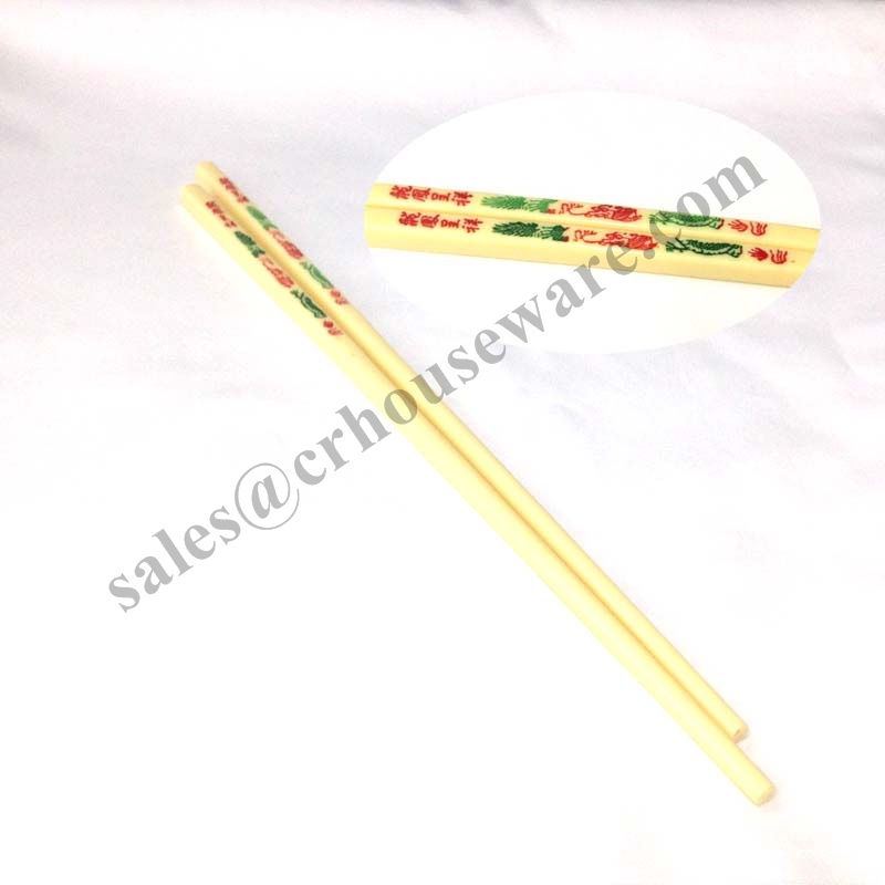 ตะเกียบพลาสติก ทนร้อน ลายมังกร Plastic chopsticks heat resistance. (Dragon designed) 006-CT-9