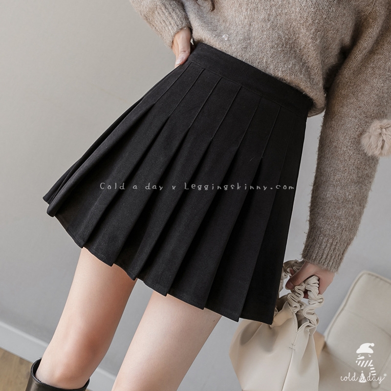 กระโปรงวูลเกาหลีทรงพรีท มี 3 สี S-2XL