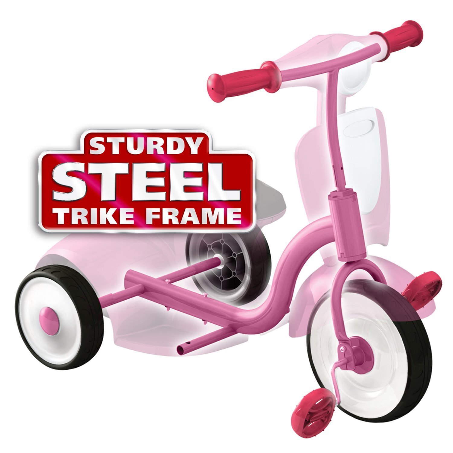 รถจักรยาน 3 ล้อทรงเวสป้า Radio Flyer Classic Lights and Sound Trike, Pink