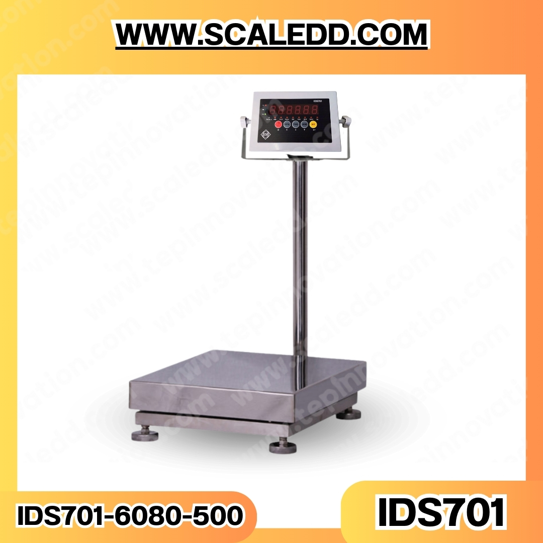 เครื่องชั่งน้ำหนักดิจิตอล พิกัด500kg ค่าละเอีย50 ยี่ห้อ SDS รุ่น IDS701 ขนาดแท่น60*80cm