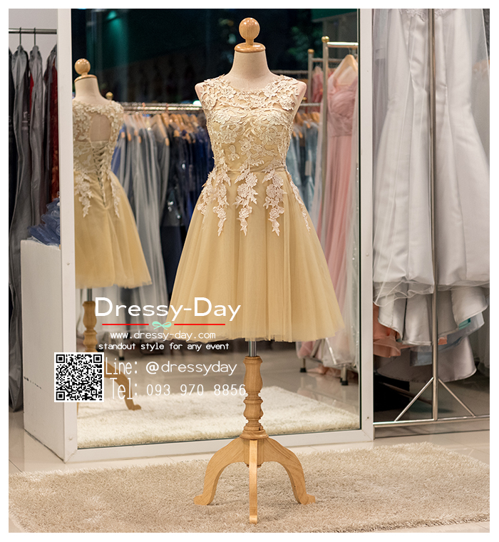 รหัส ชุดราตรีสั้น :BB074 มีชุดราตรีสวย สีครีม แขนกุด เหมาะใส่งานหมั้น งานเช้า หรู พร้อมส่งเยอะสุดในไทย เนื้อผ้าพรีเมี่ยม คัตติ้งเนี๊ยบๆ