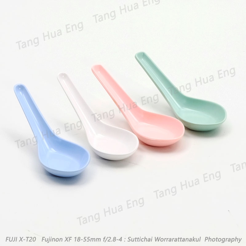 (1โหล) ช้อนเมลามิน SP931 สีครีมขาว ตรายูนิก้า/ฟ้า/เขียว/ชมพู