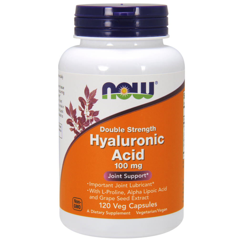 Now Foods,Hyaluronic Acid(HA)Double Strength,100 mg,120 Veggie Caps เพิ่มALAและสารสกัดจากเมล็ดองุ่น ช่วยเก็บกักความชุ่มชื่นให้กับผิว ทำให้ผิวเรียบเนียน ริ้วรอยลดลงและดูอ่อนเยาว์ขึ้น