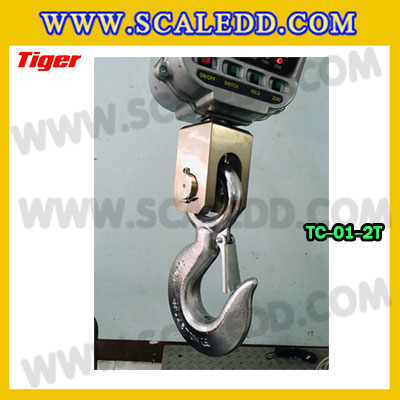 ตาชั่งแขวน2ตัน เครื่องชั่งแขวน2ตัน เครื่องชั่งแขวน2000kg เครื่องชั่งแขวนดิจิตอล2000kg พิกัด 2000kg ค่าละเอียด 0.5kg ตะขอหมุนได้360องศา เครื่องชั่งแขวนยี่ห้อ TIGER รุ่น TC-01