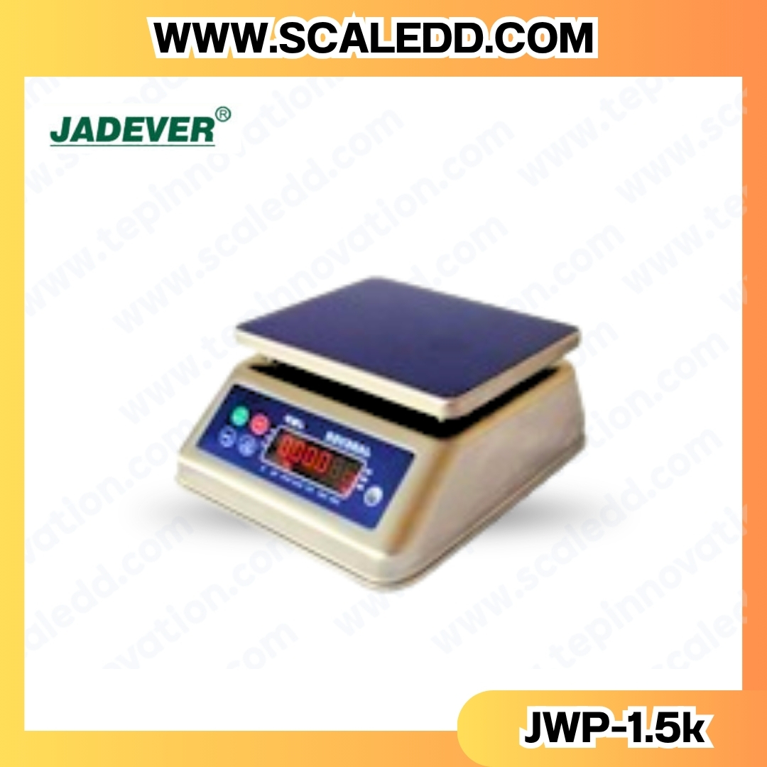 เครื่องชั่งกันน้ำ พิกัด 1500g x 0.2g ยี่ห้อ JADEVER รุ่น JWP เครื่องชั่งดิจิตอลกันน้ำ1500g ตาชั่งดิจิตอลกันน้ำ1500g ตาชั่งกันน้ำ Waterproof Digital Scale(เครื่องชั่งมีใบผ่านตรวจรับรองจากสำนักชั่งตวงวัด)