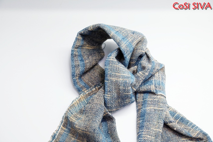 ผ้าพันคอผ้าฝ้ายย้อมคราม(Scarf - cotton dyeindigo
