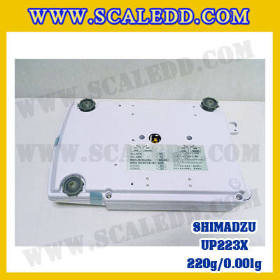 เครื่องชั่งดิจิตอล ทศนิยม 3 ตำแหน่ง รุ่น UP223X 220gx0.001g เครื่องชั่งละเอียดสูง220g เครื่องชั่งน้ำหนัก220g ตาชั่ง220กรัม พิกัดน้ำหนัก 220g ความละเอียด 0.001g ยี่ห้อ SHIMADZU รุ่น UP223X