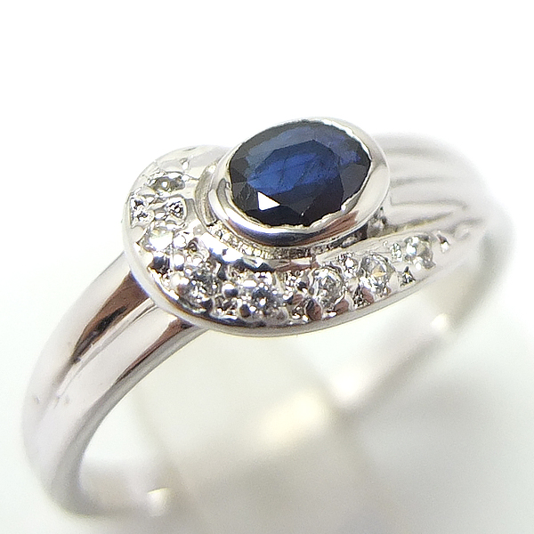 แหวนเงินแท้ราคาถูกชุบทองคำขาว ไพลินแท้ 0.65 กะรัต เพชรCZ 0.07 กะรัต งานประณีตสวยงาม สั่งผลิตค่ะ