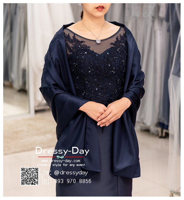 รหัส ชุดผ้าคลุมไหล่ : DD005A ผ้าคลุมไหล่ชุดราตรี ไปงานแต่ง ออกงาน สวย เรียบหรู ไฮโซมากค่ะ