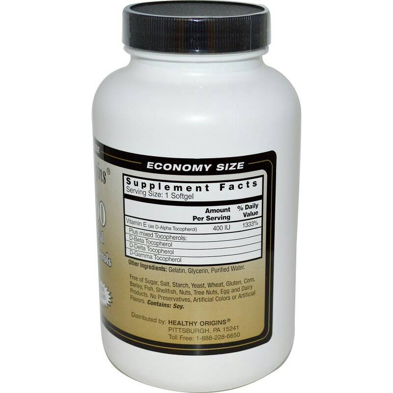 (Pre-order)**Economy size**Healthy Origins, E- 400, 400 IU, 360 Softgels วิตามินอีจากธรรมชาติ ช่วยป้องกันผิวจากการไหม้เกรียม ริ้วรอยเหี่ยวย่น ช่วยให้แลดูอ่อนกว่าวัย และเป็นสารต้านอนุมูลอิสระชั้นเยี่ยม