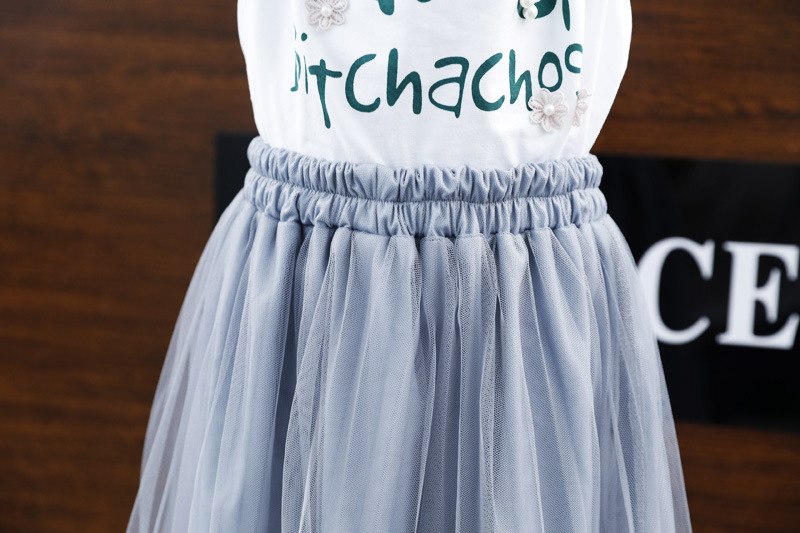 พร้อมส่ง กระโปรงเด็ก กระโปรงยาว ระบายชาย