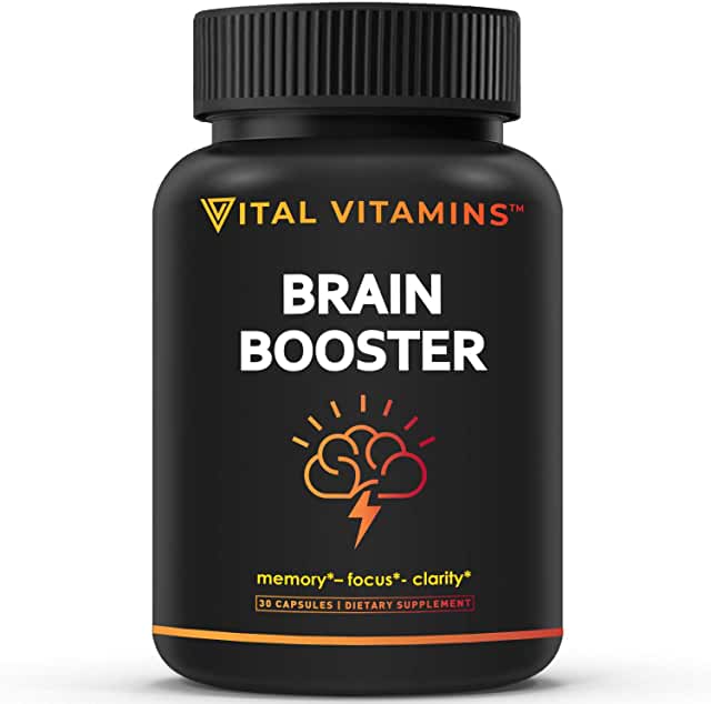 Brain Supplement Nootropics Booster - Enhance Focus, Boost Concentration, Improve Memory & Clarity For Men & Women, Ginkgo Biloba, Dmae, Mind Enhancement, Iq Neuro Energy, VitaminB12 บำรุงสมอง เพิ่มความจำและการจดจ่อ