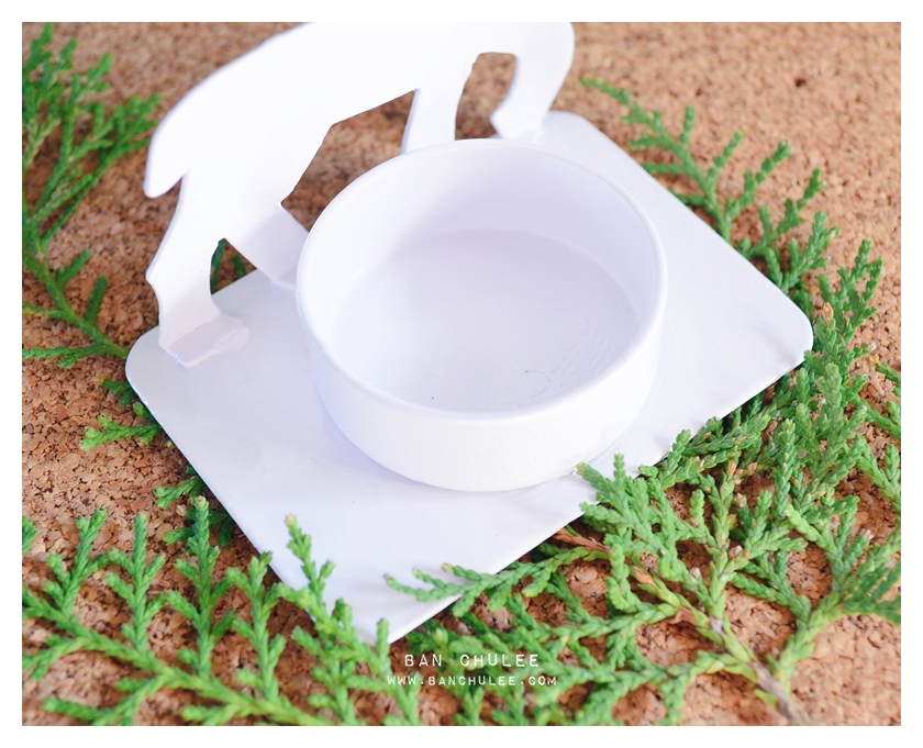White Reindeer Candle Holders เชิงเทียนกวางสีขาว