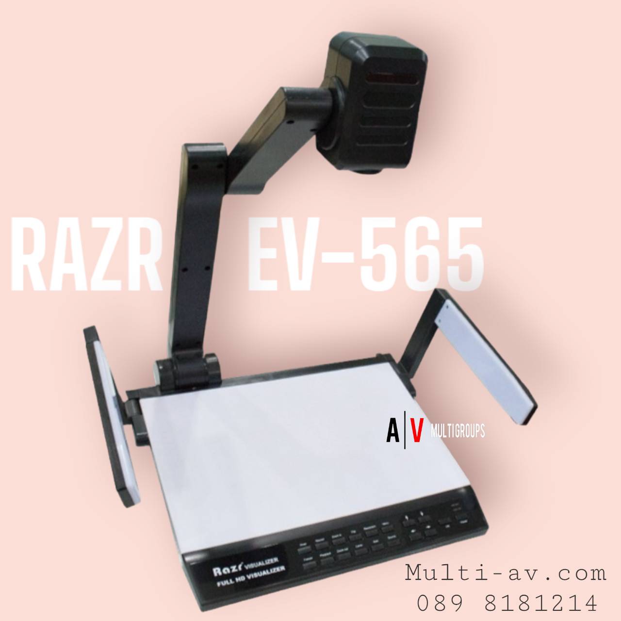Razr EV-565 เครื่องฉายภาพ 3 มิติ Visualizer ฉายแผ่นใส, วัตถุ 3 มิติ, ฟิลม์สไลด์, ฟิลม์เอ็กซ์เรย์ได้ ความละเอียด 5,000,000 Pixel