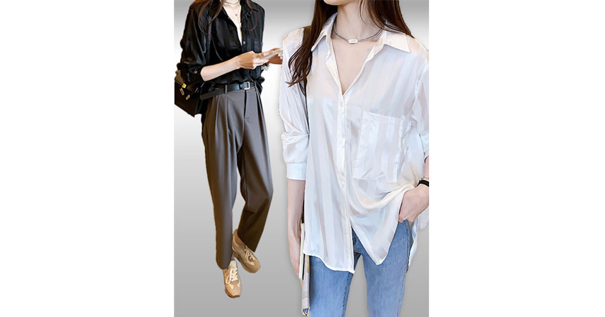 เสื้อเชิ๊ตแฟชั่นใส่ทำงานสวยหรู มี 2สี รหัส 2412