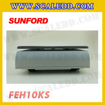 เครื่องชั่งดิจิตอล 10 kg เครื่องชั่งดิจิตอล 10 กิโลกรัม เครื่องชั่งดิจิตอลตั้งโต๊ะ พิกัด 10 kg ค่าละเอียด 1 g ยี่ห้อ SUNFORD รุ่น FEH10KS (รหัสตัวแทน B198)