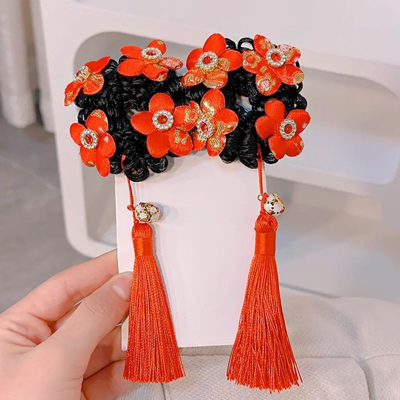 พร้อมส่ง กิ๊บติดผมตรุษจีน เด็ก ยางรัดผม ประดับพู่