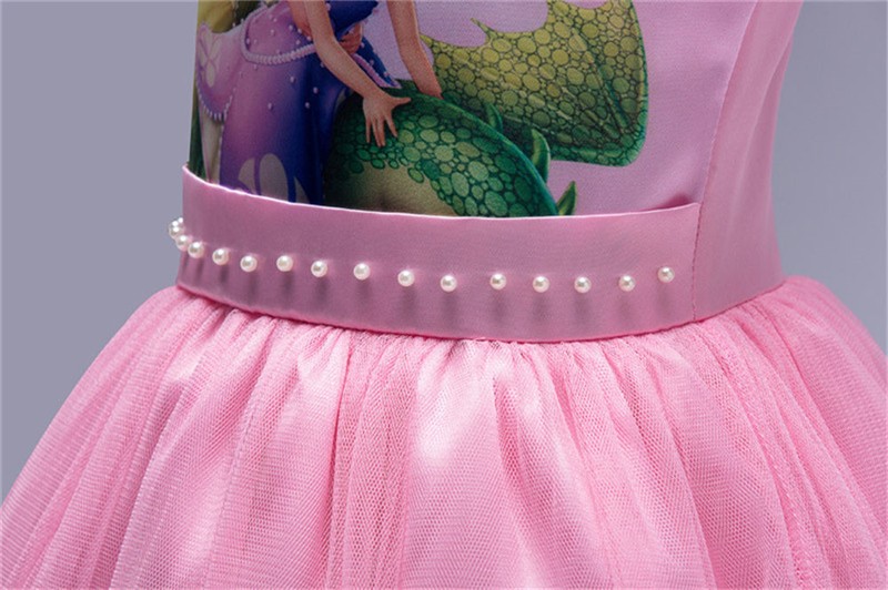 เดรสเจ้าหญิง โซเฟีย สีม่วง ชมพู