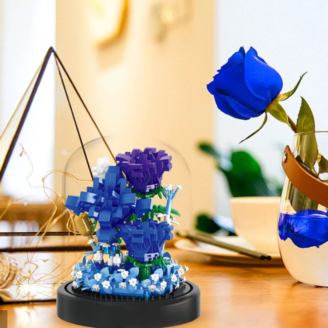 เลโก้นาโน Blue Enchantress and Display Box(ต้นกุหลาบม่วงพร้อมโคมครอบ) Size Jumbo