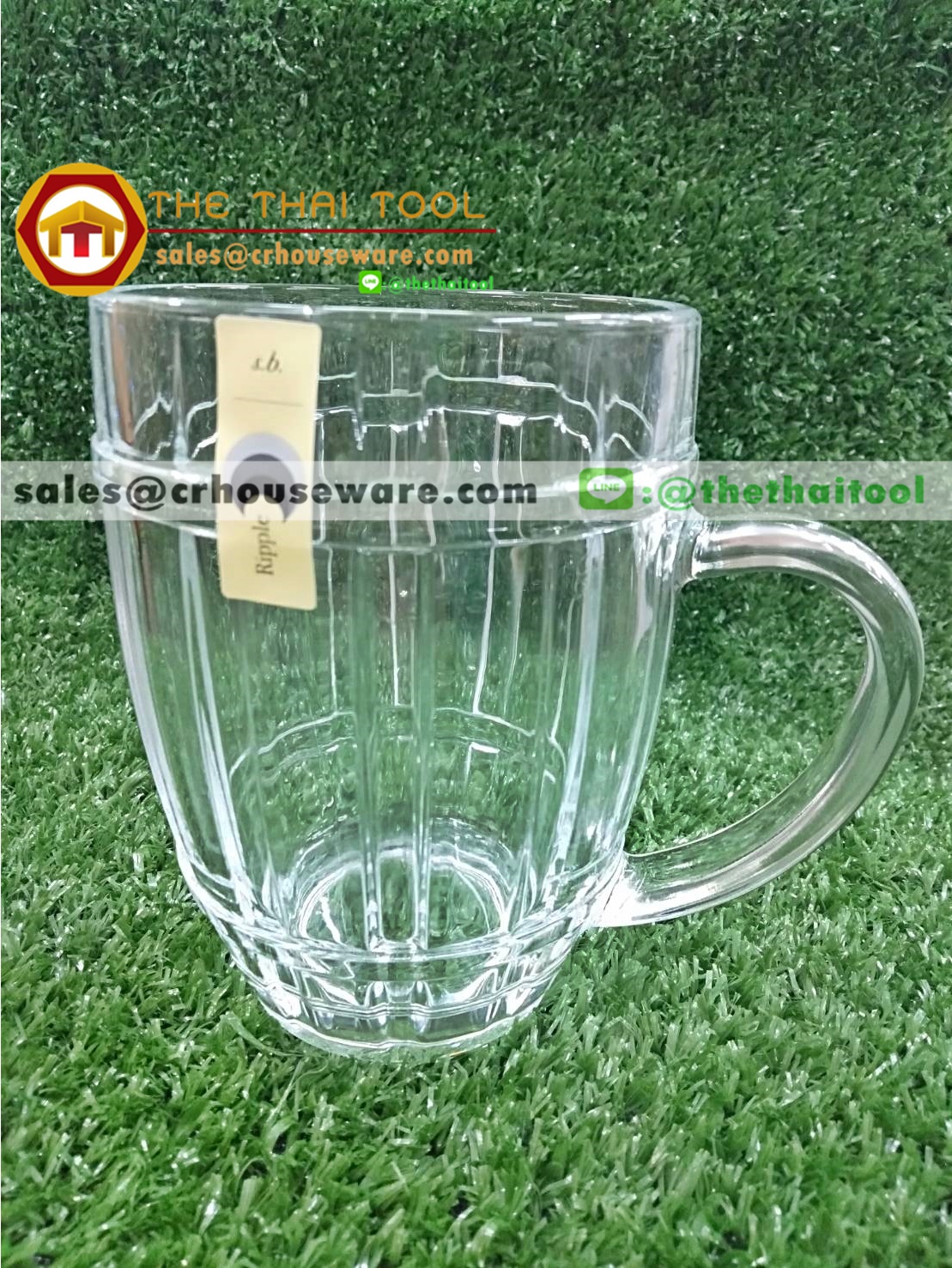 แก้วเบียร์ (Ripple Mug) Beer Mug 600 ml. 011-RJ13BE21,แก้วใส่เครื่องดื่มในร้านคาเฟ่,แก้วเครื่องดื่มร้านคาเฟ่
